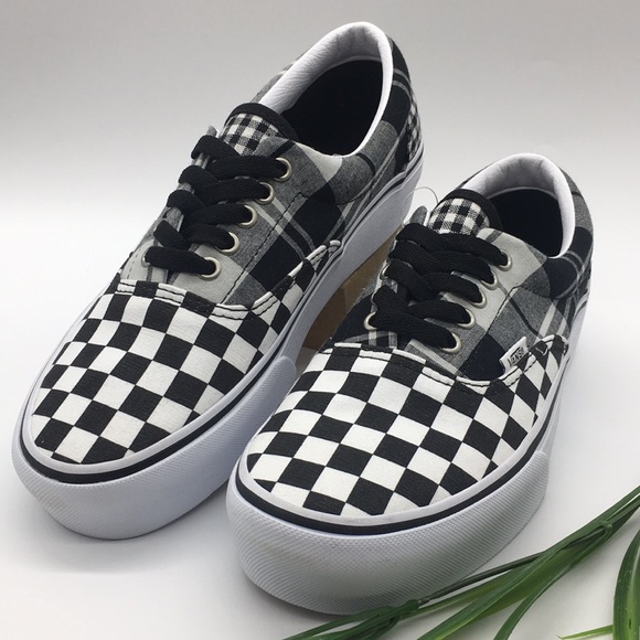 VANS Era Platform Plaid Checkerboard Black…wmns - Picture 4 of 8